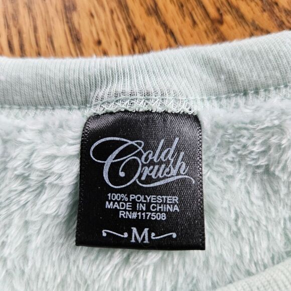 COLD CRUSH Mint Green Women's Medium Soft Long Sleeve Sweatshirt - Picture 2 of 7